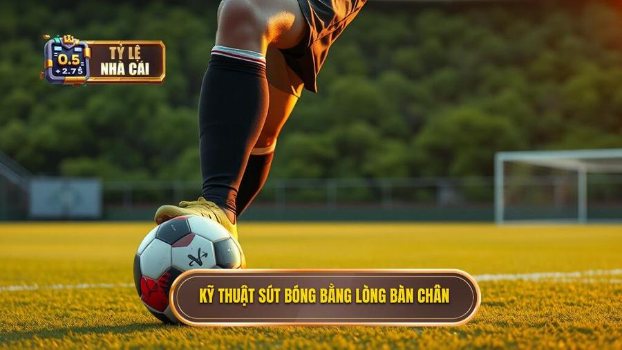 1. Kỹ thuật sút bóng bằng lòng bàn chân
