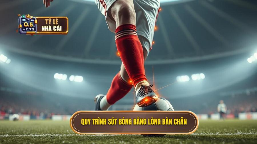 2. Quy trình sút bóng bằng lòng bàn chân