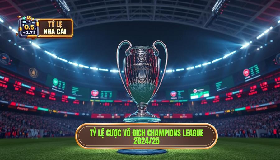 Bảng so sánh tỷ lệ cược ứng viên vô địch Champions League 2024/2025